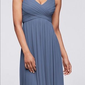 David’s Bridal Navy Cowl Dress
